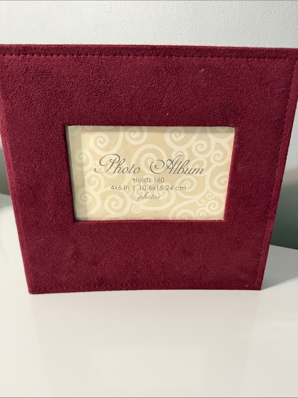 Photo Album - Burgundy Suede Frame